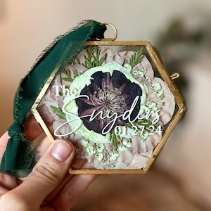 Custom Pressed Flower Ornament Preservation | Magnet | Pressed Flowers | Memorial Flowers | Wedding Flowers | Keepsake  | No Reservations
